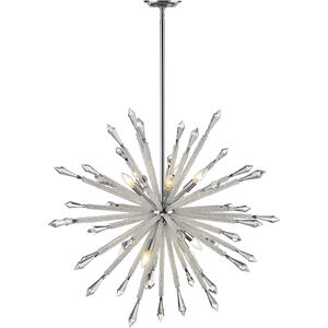Soleia 10 Light 36.88 inch Chrome Chandelier Ceiling Light in 26.4