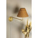 Issa 1 Light Aged Brass Plug-In Sconce Wall Light