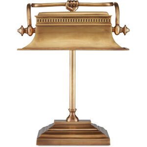 Malvasia 19 inch 25 watt Vintage Brass Desk Lamp Portable Light