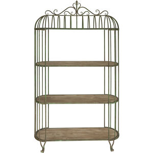 Anita 79.9 X 47.2 X 16.5 inch Weathered Green/Brown Shelving Unit