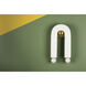 Roshani 2 Light 8 inch Aged Brass/Ceramic Raw Matte White ADA Wall Sconce Wall Light