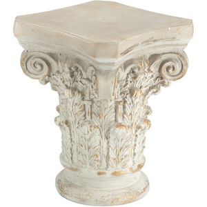 Roman 17.5 X 14 inch White and Gold Pedestal