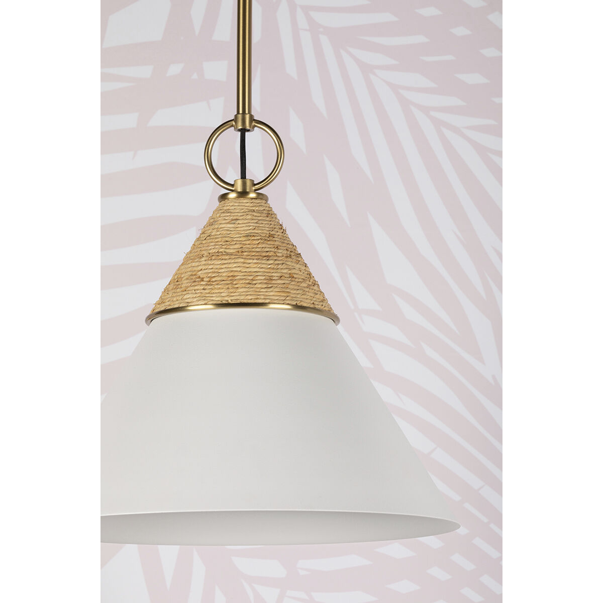 Mica 1 Light 13 inch Aged Brass Pendant Ceiling Light
