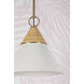 Mica 1 Light 13 inch Aged Brass Pendant Ceiling Light