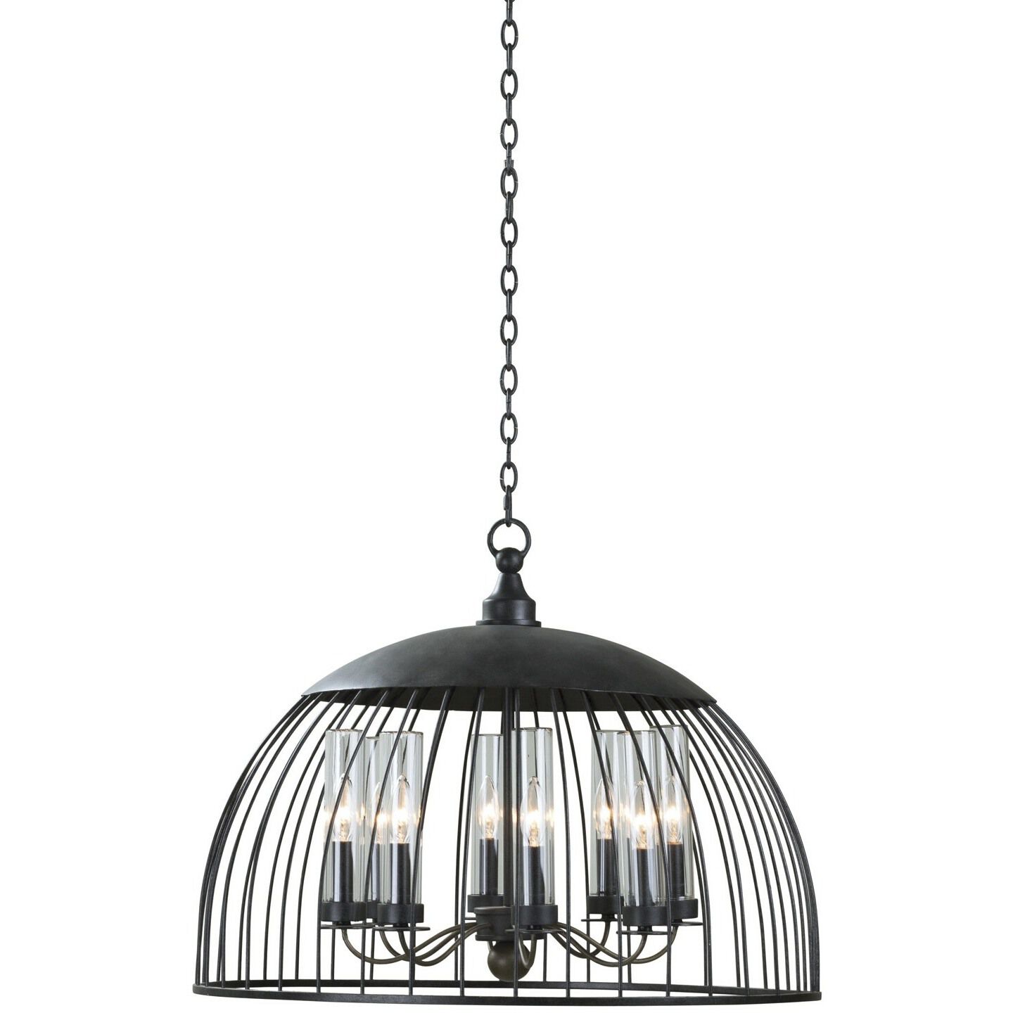 Ludlow 8 Light 28 inch Natural Iron Pendant Ceiling Light