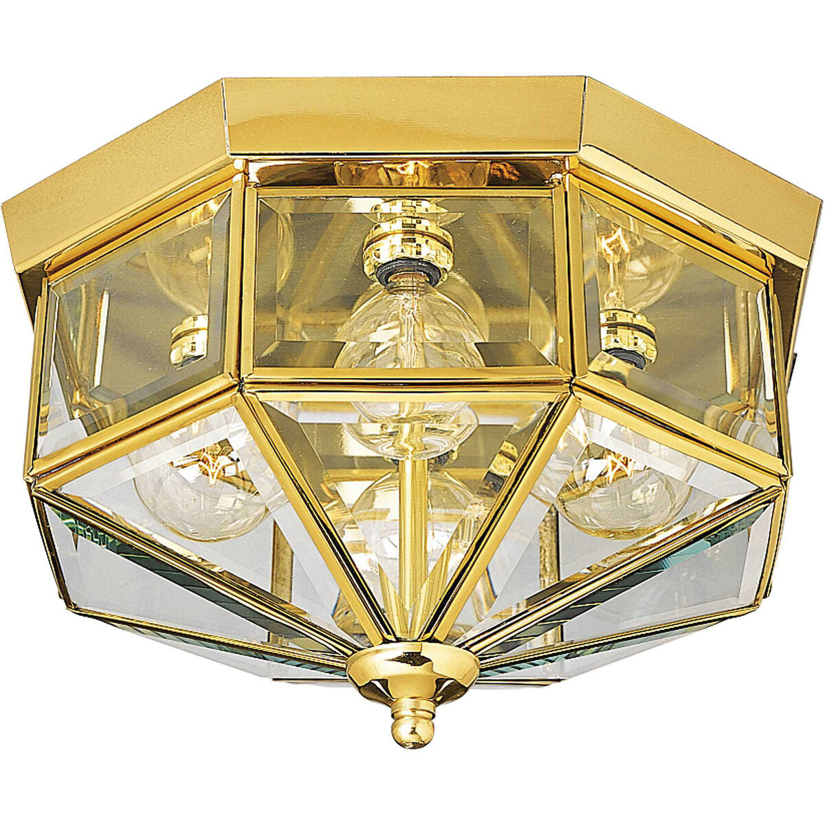 Petronella 4 Light 11.13 inch Polished Brass Flush Mount Ceiling Light