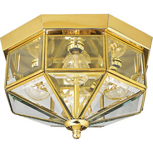 Petronella 4 Light 11.13 inch Polished Brass Flush Mount Ceiling Light