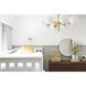 Holly 25 watt 8 inch Aged Brass and White Picture Light Wall Light in White Steel