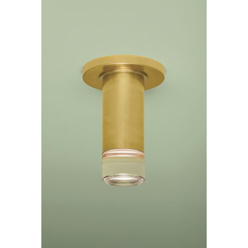 Claudie 1 Light 4.75 inch Aged Brass Flush Mount Ceiling Light