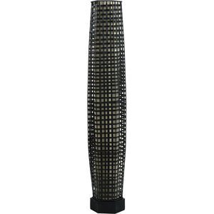 StyleCraft Home Collection Up Light 53 inch 100.00 watt Woven Black Floor Lamp Portable Light L74305DS - Open Box