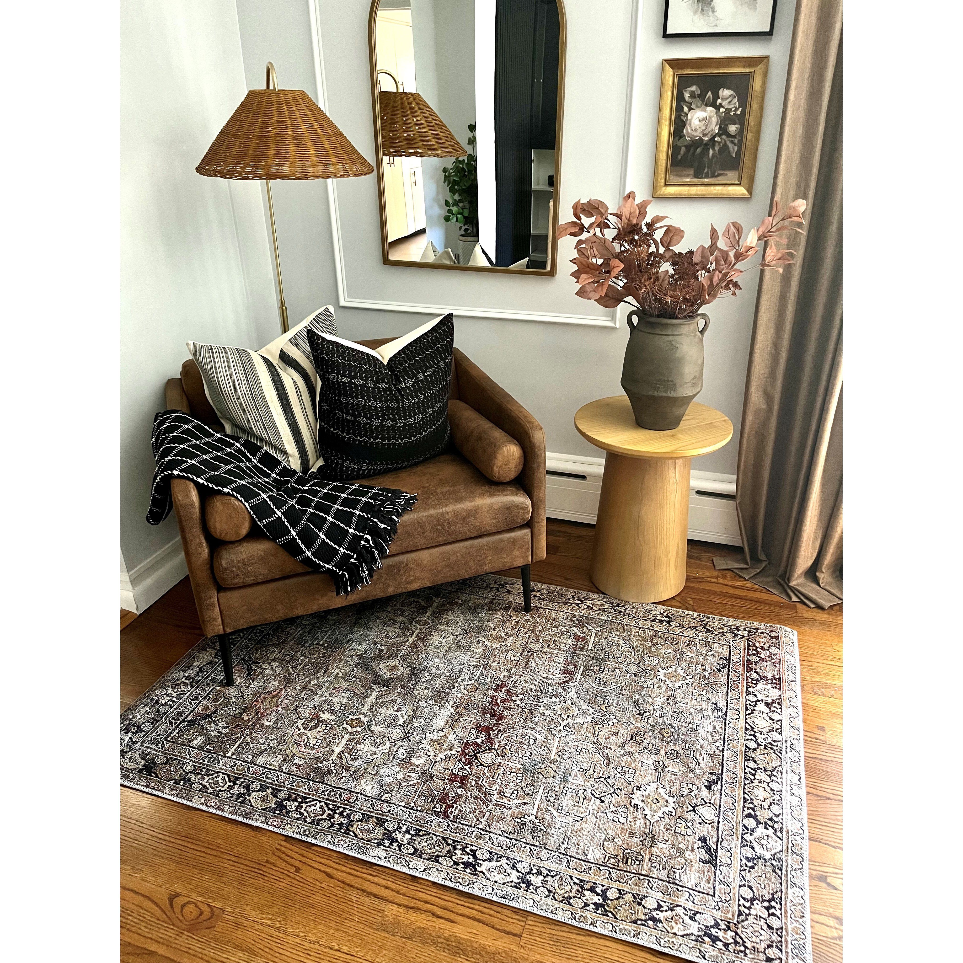 Lauren 60 inch 75.00 watt Aged Brass/Textured Black Floor Lamp Portable Light