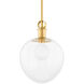 Anna 1 Light 14 inch Aged Brass Pendant Ceiling Light