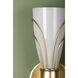 Gabriella 2 Light 4.75 inch Vintage Gold Leaf Wall Sconce Wall Light