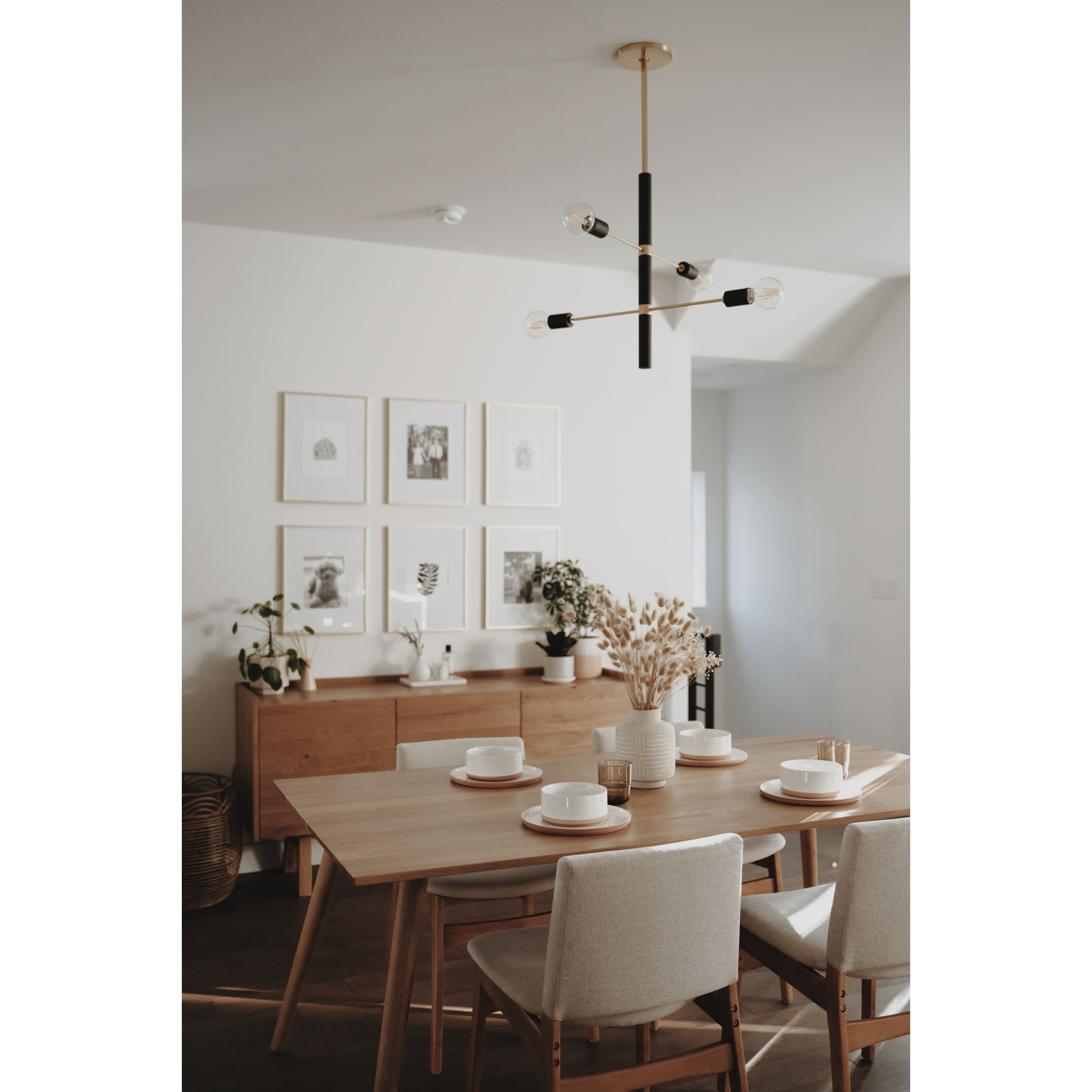 Astrid 4 Light 24 inch Aged Brass Chandelier Ceiling Light in Aged Brass and Black