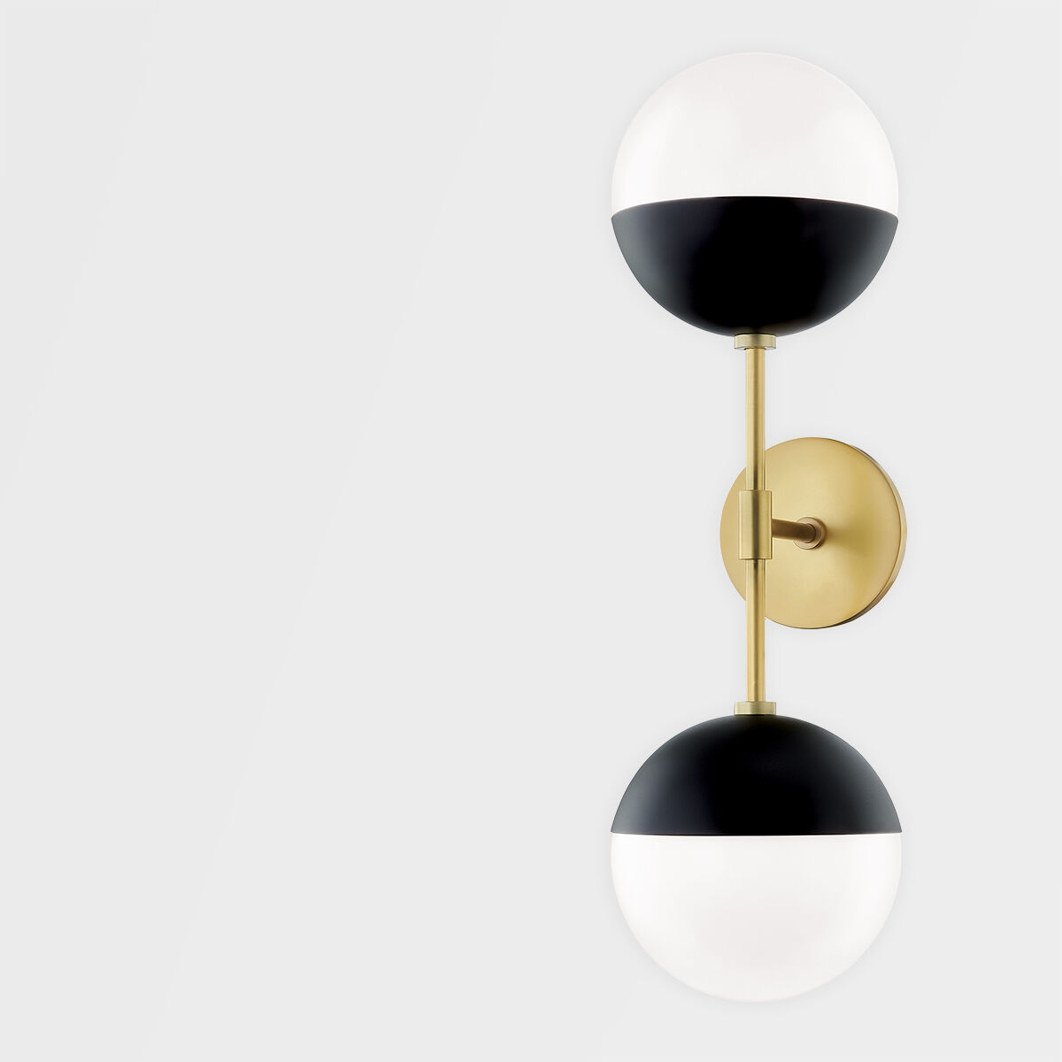 Renee 2 Light Aged Brass / Black Wall Sconce Wall Light 
