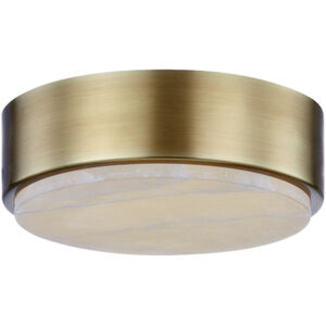 Blanco LED 7.88 inch Polished Nickel and Alabaster Flush Mount Ceiling Light