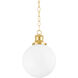 Beverly 1 Light 10 inch Aged Brass Pendant Ceiling Light