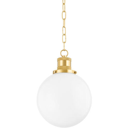 Beverly 1 Light 10 inch Aged Brass Pendant Ceiling Light