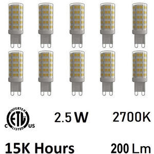 G9 LED G9 G9 2.50 watt 120 3000K LED Bulb