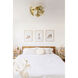 Alyssa 5 Light 24 inch Aged Brass Semi Flush Ceiling Light