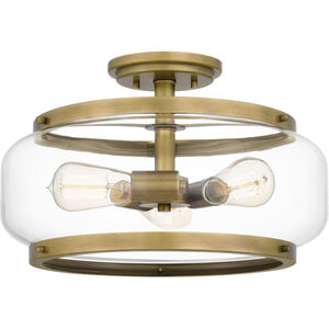 Tapley 3 Light 15.50 inch Semi-Flush Mount