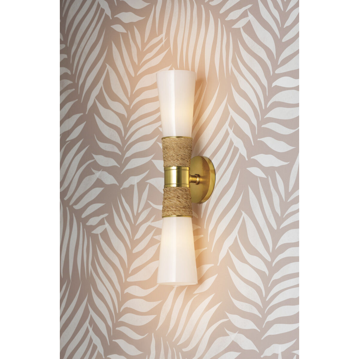 Mica 2 Light 4.75 inch Aged Brass Wall Sconce Wall Light