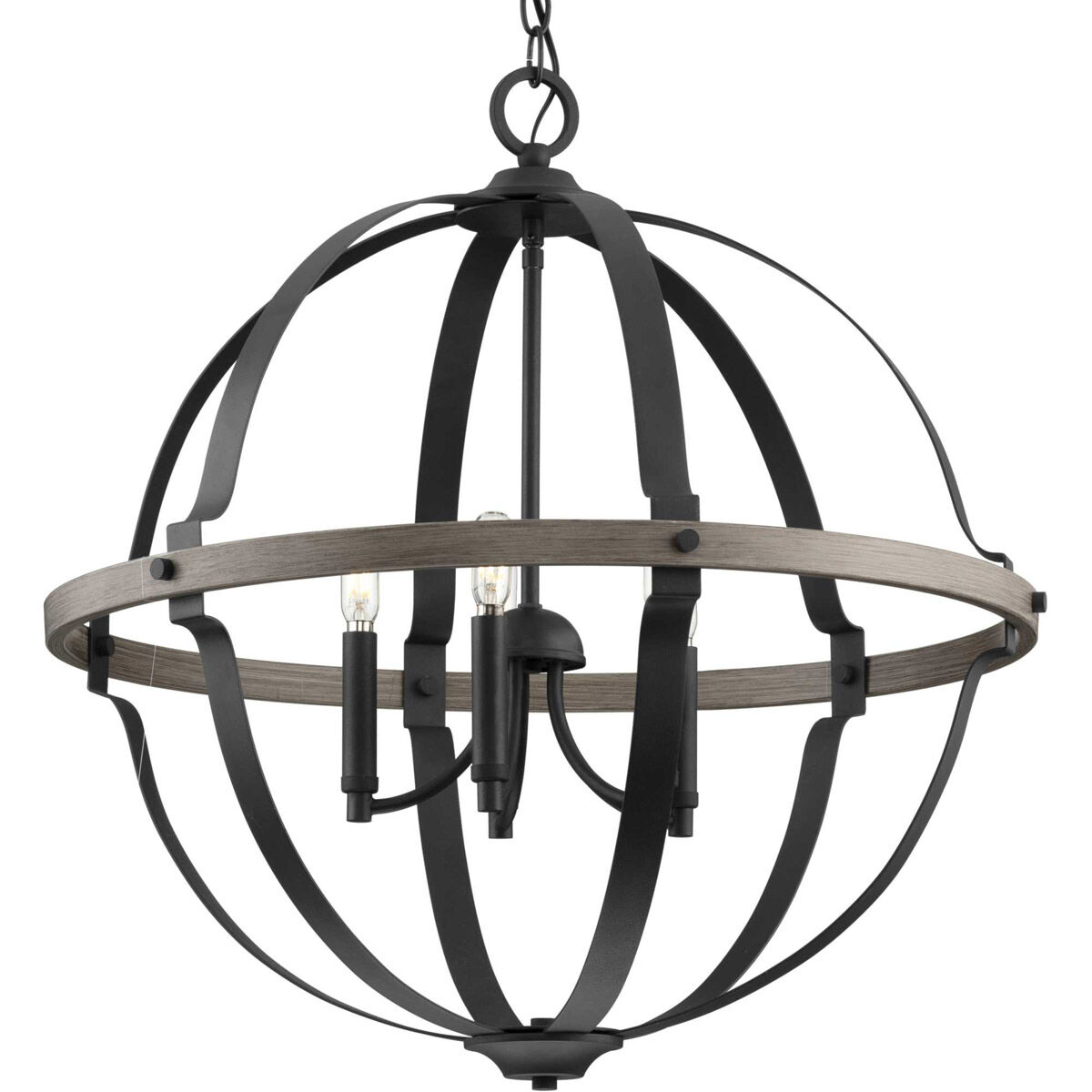 Lockhart 5 Light 25.5 inch Matte Black Foyer Pendant Ceiling Light