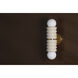 Bibi 2 Light 5 inch Aged Brass/Ceramic Antique Ivory Wall Sconce Wall Light