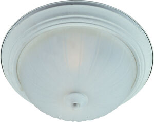 Essentials - 583x 3 Light 15.5 inch Textured White Flush Mount Ceiling Light