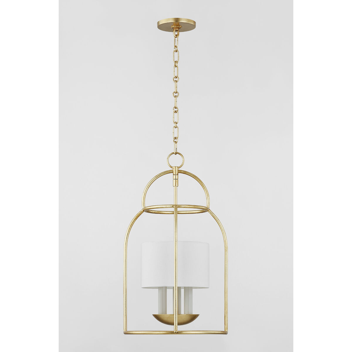 Delia 3 Light 12.25 inch Vintage Gold Leaf Hanging Lantern Ceiling Light