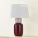 Batya 24 inch 15.00 watt Aged Brass/Ceramic Bordeaux Blush Table Lamp Portable Light