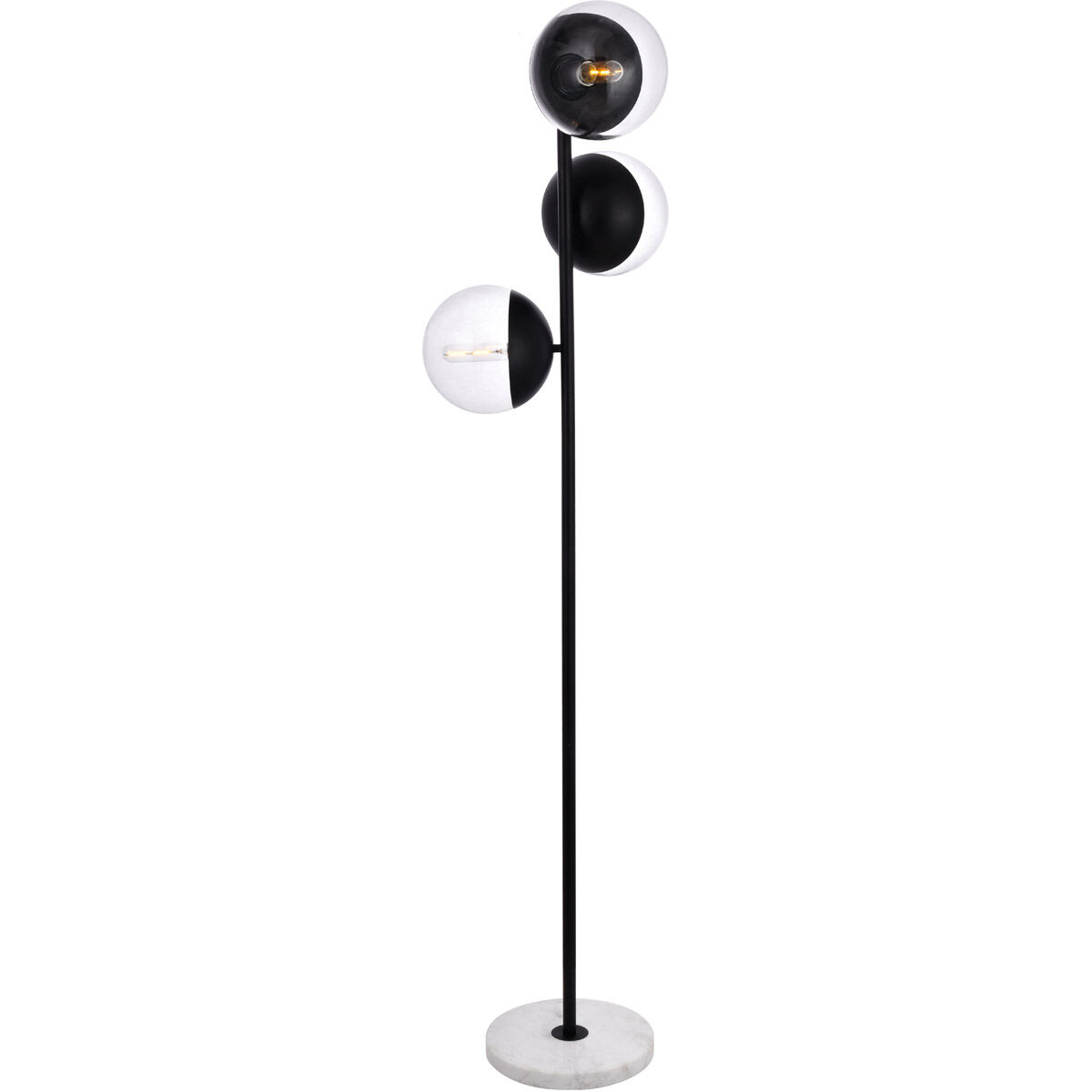 Eclipse 66 inch 40 watt Black Floor Lamp Portable Light
