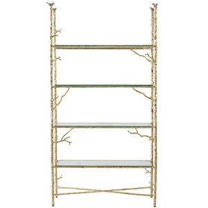 Bird and Branch Gold Bookcase