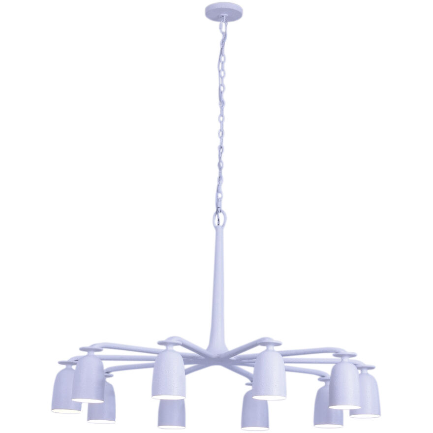 Gabardine 10 Light 42 inch Matte White Chandelier Ceiling Light
