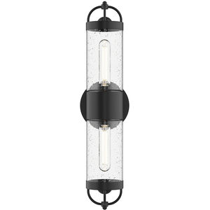 Alora Mood Lancaster 2 Light 21.13 inch Textured Black Outdoor Wall Light
