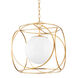 Claire 1 Light 18 inch Vintage Gold Leaf Pendant Ceiling Light