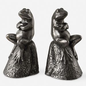 Daydreaming Bird 3.75 inch Antiqued Silver Bookends, Set of 2