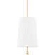 Adeline 1 Light 9.75 inch Aged Brass Pendant Ceiling Light