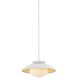 Cadence 1 Light 14.25 inch White and Gold Leaf Pendant Ceiling Light