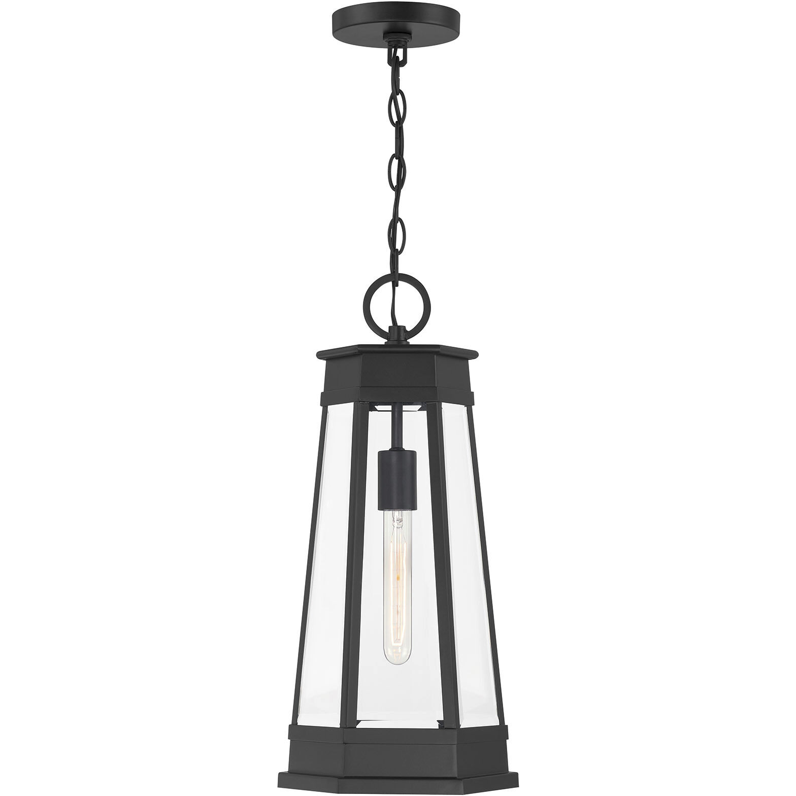Payne 1 Light 9.5 inch Matte Black Outdoor Hanging Lantern