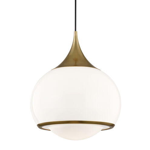 Reese 1 Light 14 inch Aged Brass Pendant Ceiling Light