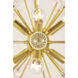 Linnea 6 Light 22 inch Aged Brass Chandelier Ceiling Light