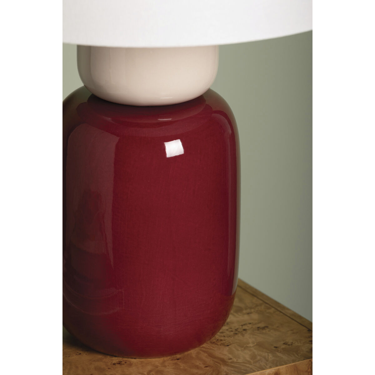 Batya 24 inch 15.00 watt Aged Brass/Ceramic Bordeaux Blush Table Lamp Portable Light