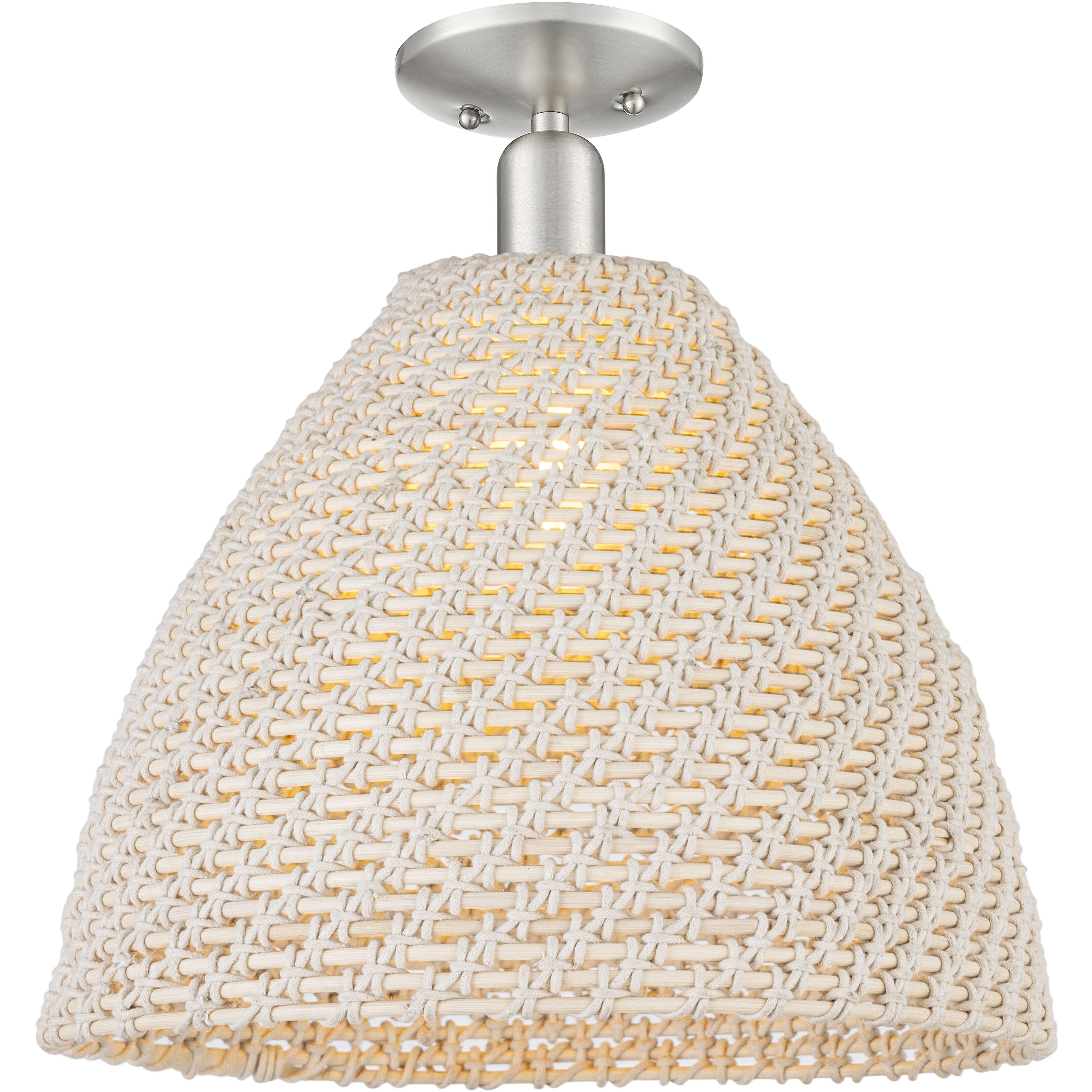 Natural Ballston Dome 1 Light 15.75 inch Semi-Flush Mount