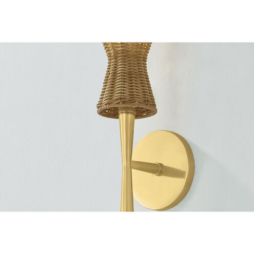 Honey 1 Light 5.5 inch Aged Brass Wall Sconce Wall Light