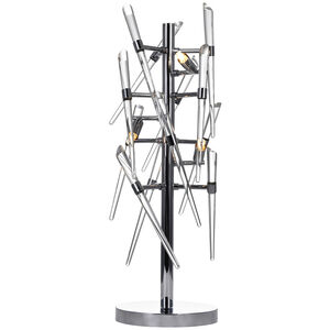 Icicle 25 inch 40.00 watt Chrome Table Lamp Portable Light