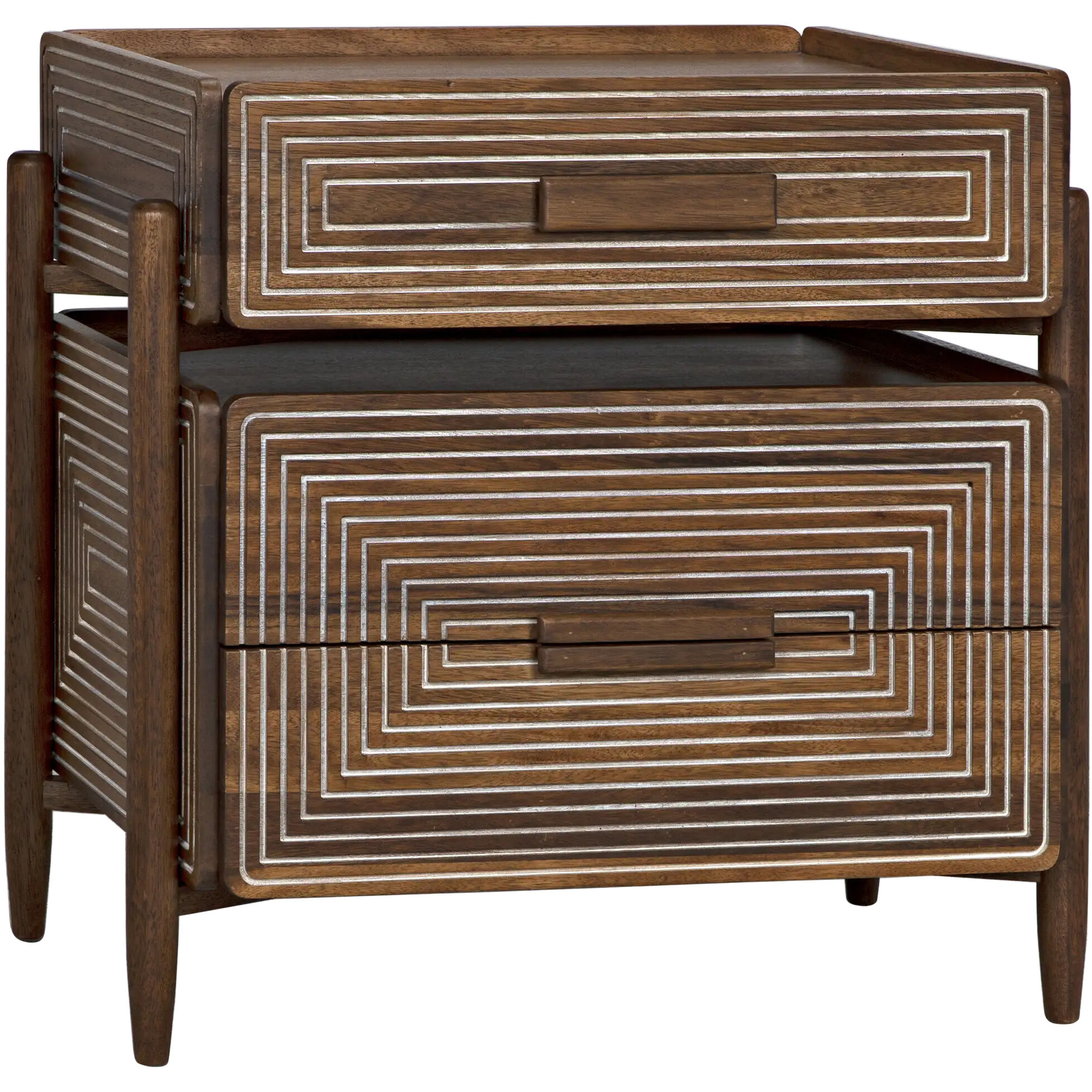 Savino 31 X 30 inch Dark Walnut Side Table