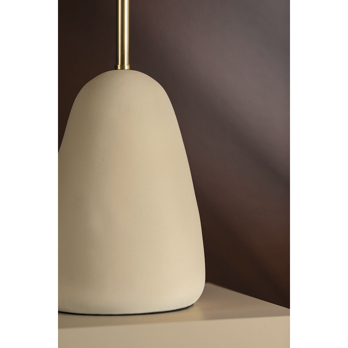 Maia 25 inch 60.00 watt Aged Brass/Ceramic Textured Beige Table Lamp Portable Light