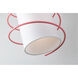 Carly 1 Light 15 inch Pink Pendant Ceiling Light