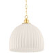 Hillary 1 Light 14 inch Aged Brass Pendant Ceiling Light